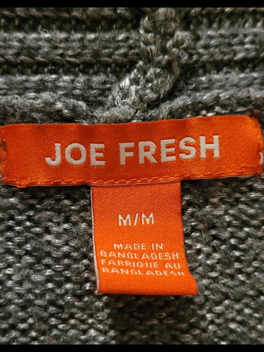 Joe Fresh Dark Gray Open-Front Ribbed Cardigan - Picture 2 of 6